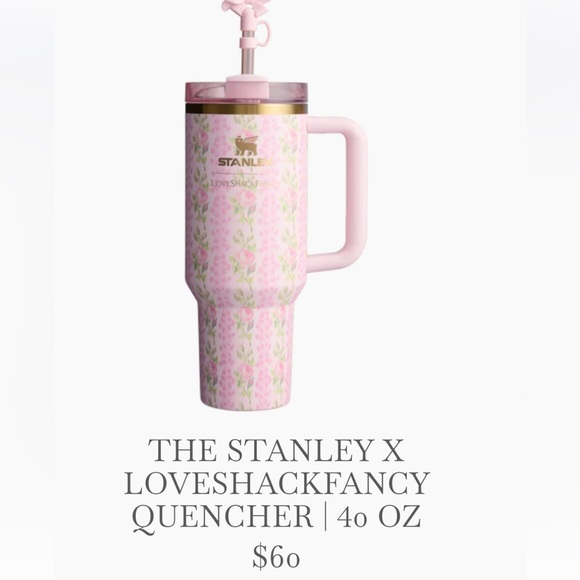 THE STANLEY X LOVESHACKFANCY
QUENCHER | 40 OZ - Picture 1 of 1